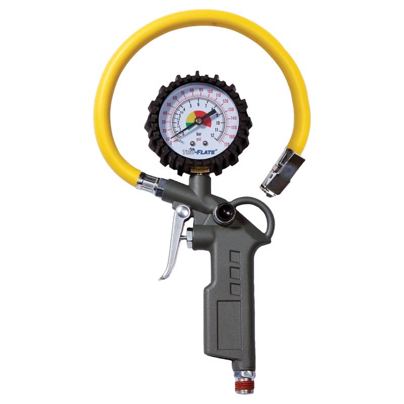 Tru-Flate Analog Inflator Gauge w/ 1/4" Hose
