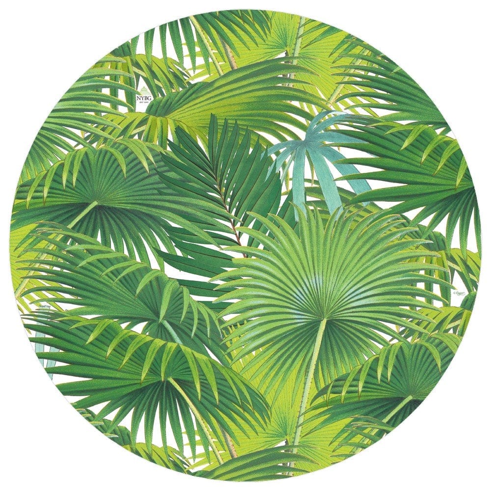 Palm Fronds Round Cardstock Placemats - 12 pc.