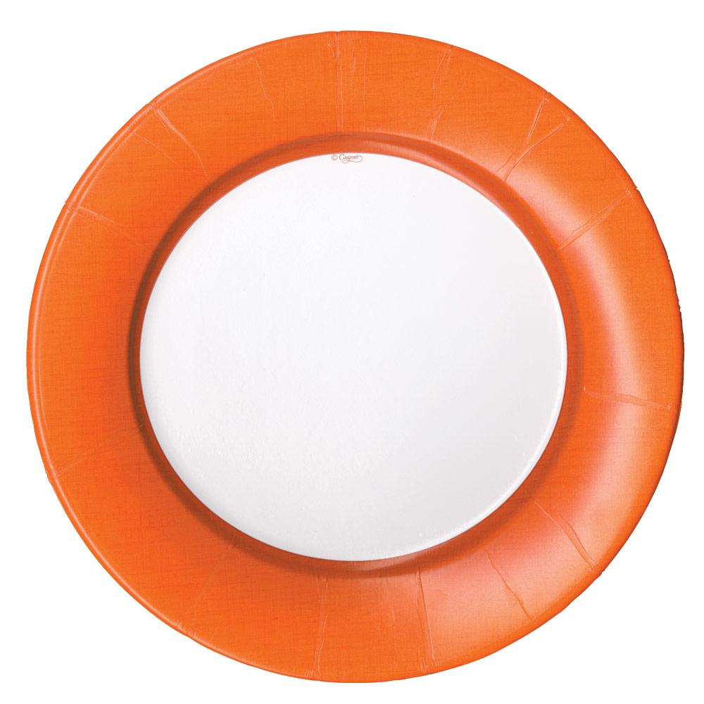 Caspari Linen Border Paper Plates