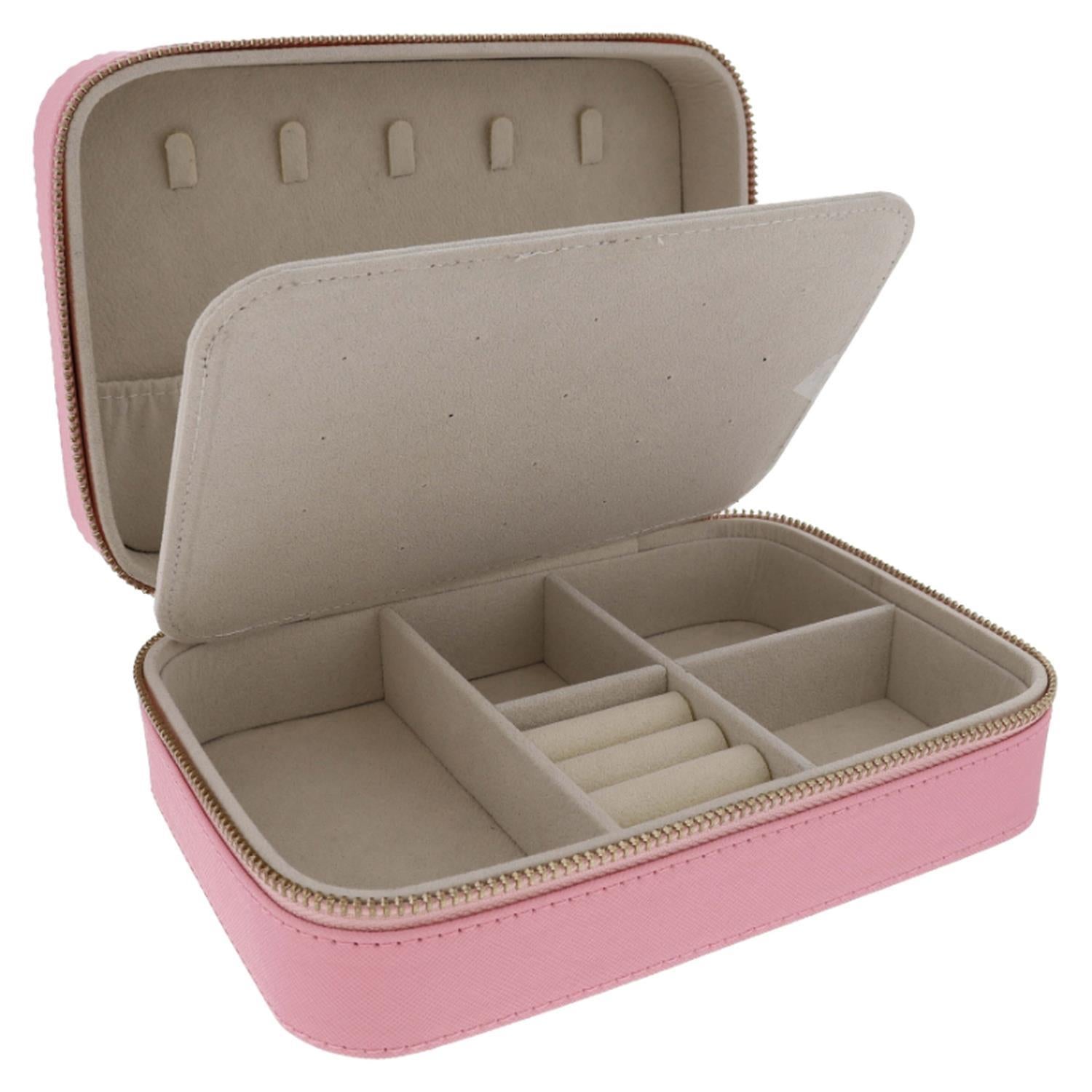 Jane Marie Saffiano Leather Jewelry Case - 5.5" x 8"