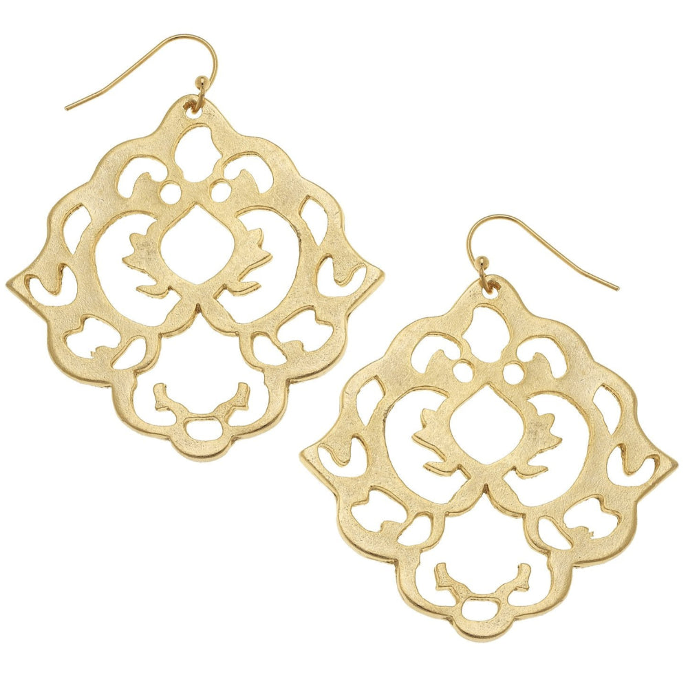 Susan Shaw Gold Artesian Filigree Earrings
