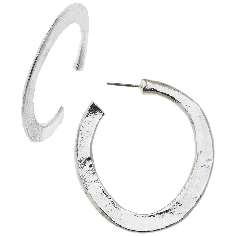 Susan Shaw Hammered Hoop Earrings