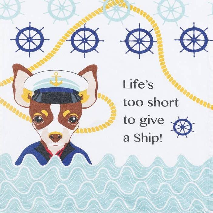 Nauti Dog Nautical Tea Towels - 19" x 28"
