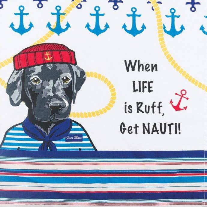 Nauti Dog Nautical Tea Towels - 19" x 28"