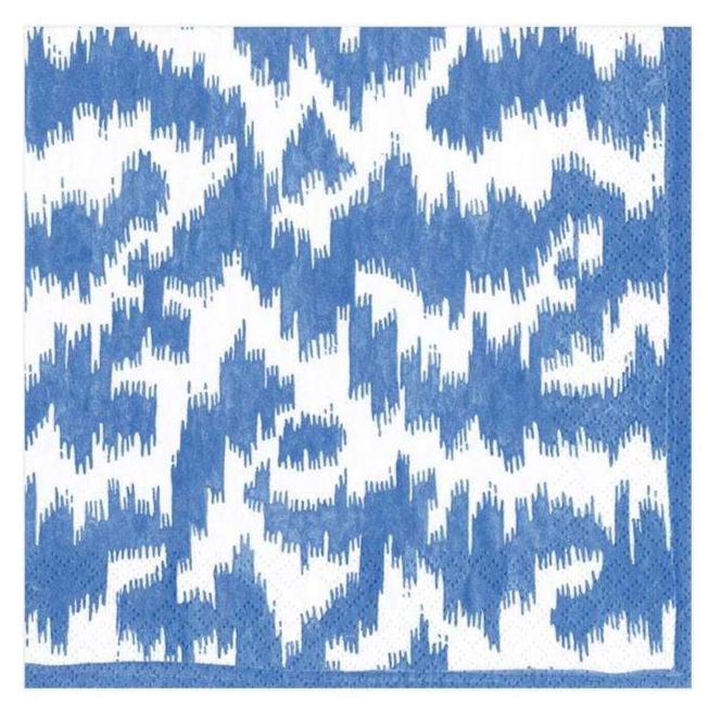 Caspari Modern Moiré Paper Napkins (Blue)