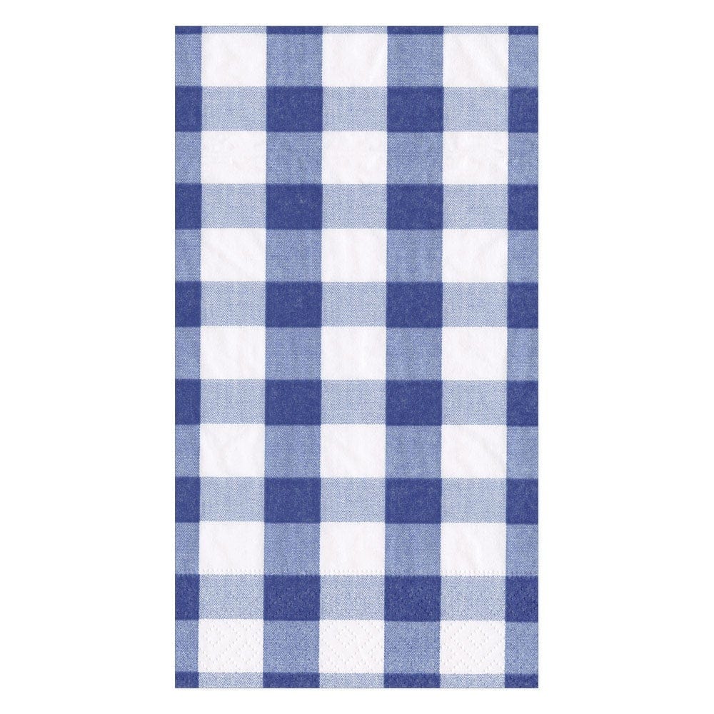 Blue Gingham Paper Napkins