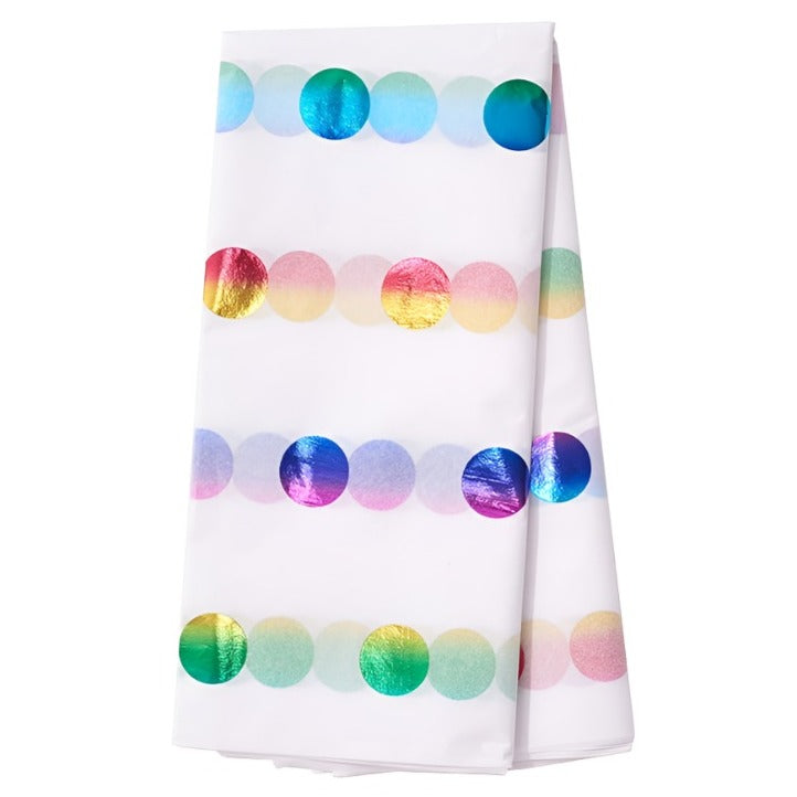 Tissue Paper - Rainbow Spots - 20" x 30" - 8 pc.