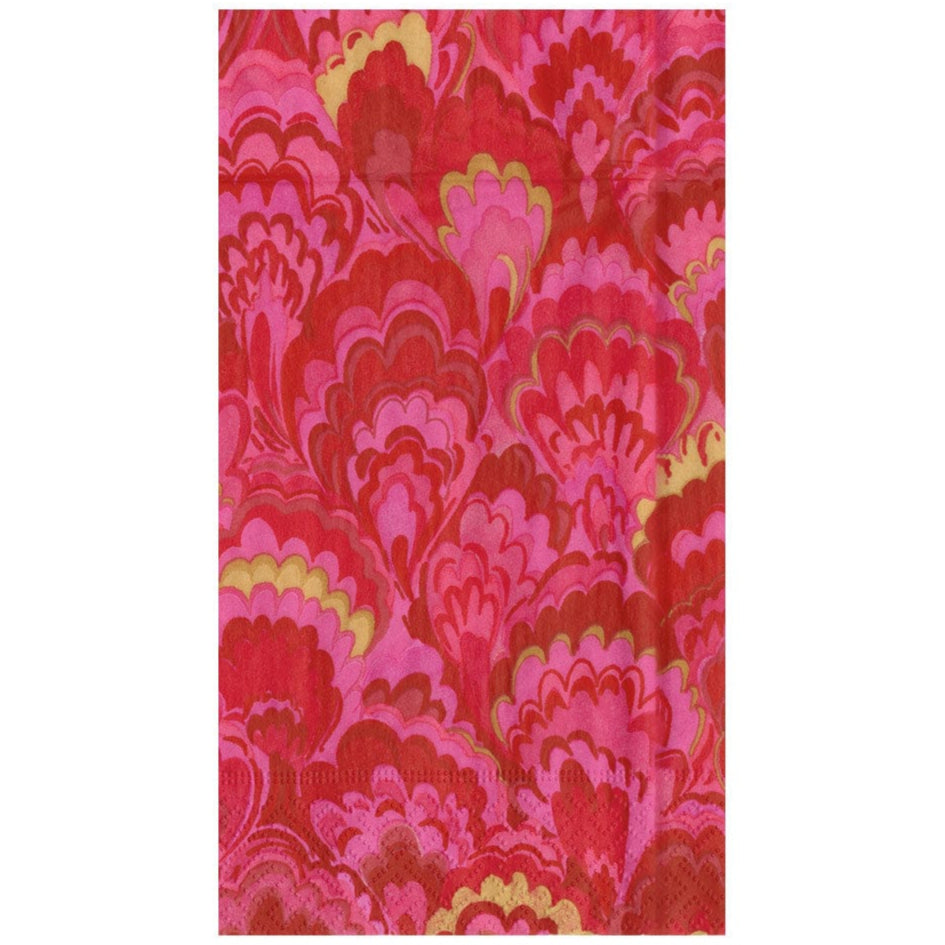 Caspari Marbled Ceramica Red Paper Napkins