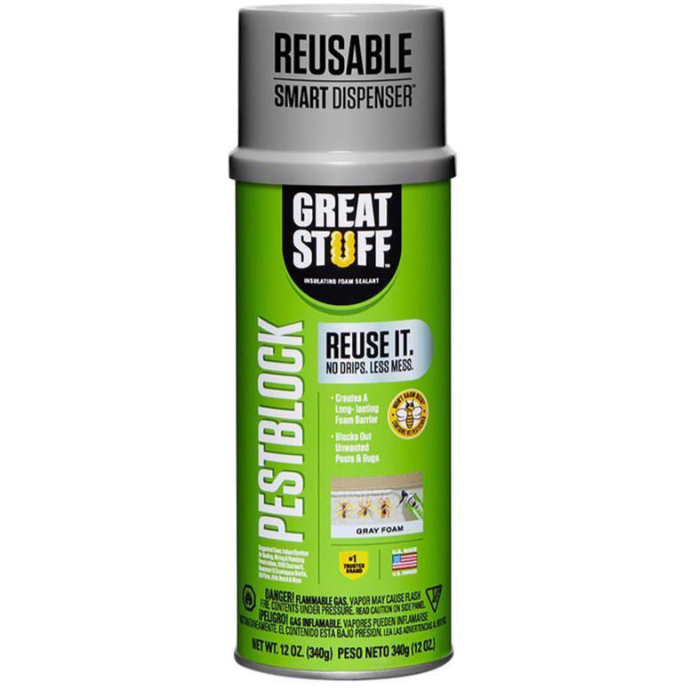 Great Stuff Pest Block Polyurethane Foam Sealant (Gray) - 12 oz.