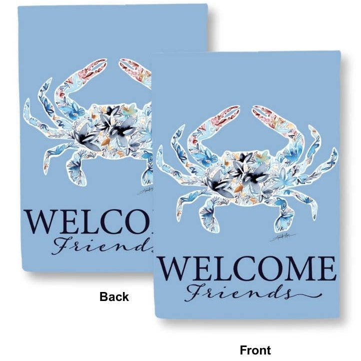 Amanda Klein Double-Sided Polyester "Welcome" Garden Flags - 12" x 18"