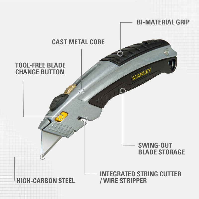 Stanley Instant Change Retractable Utility Knife - 6 5/8"