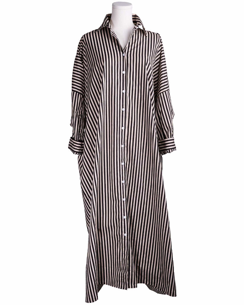 Ink+Alloy Colette Cotton Striped Shirtdress