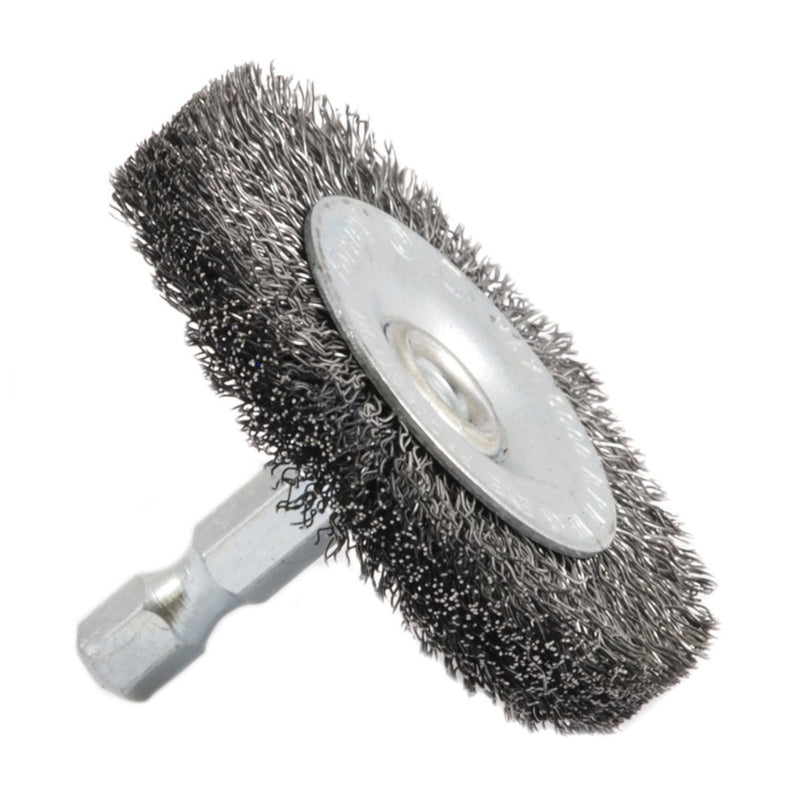 Forney 3" Crimped Wire Wheel Brush with Hex Shank
