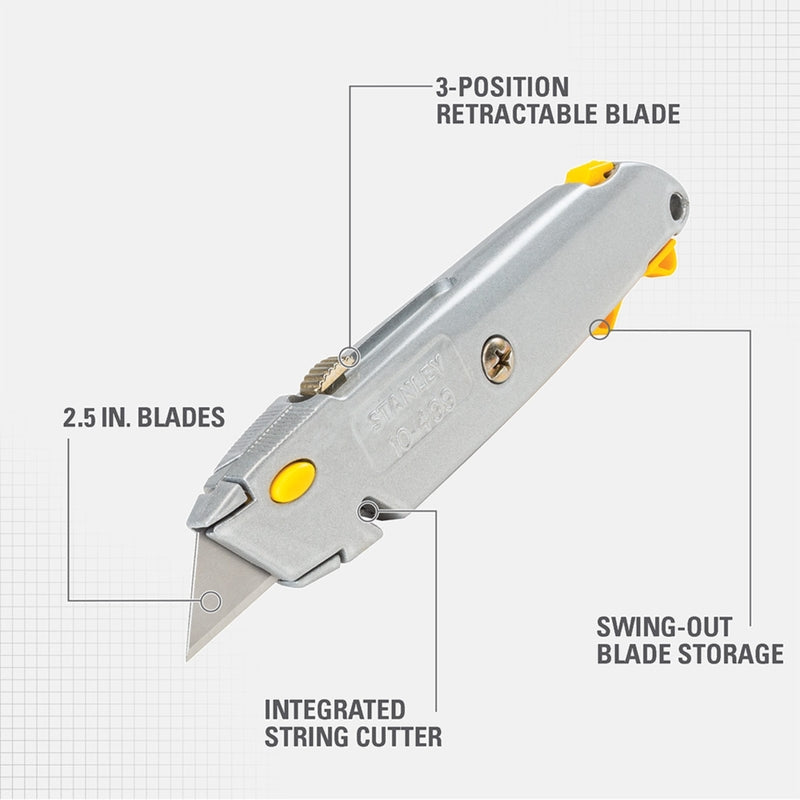 Stanley Quick Change Retractable Utility Knife - 6 3/8"