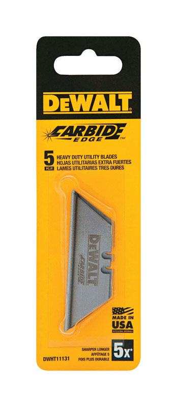 DeWalt Carbide Edge Steel Heavy Duty Utility Blade, 2.5" - 5 Piece