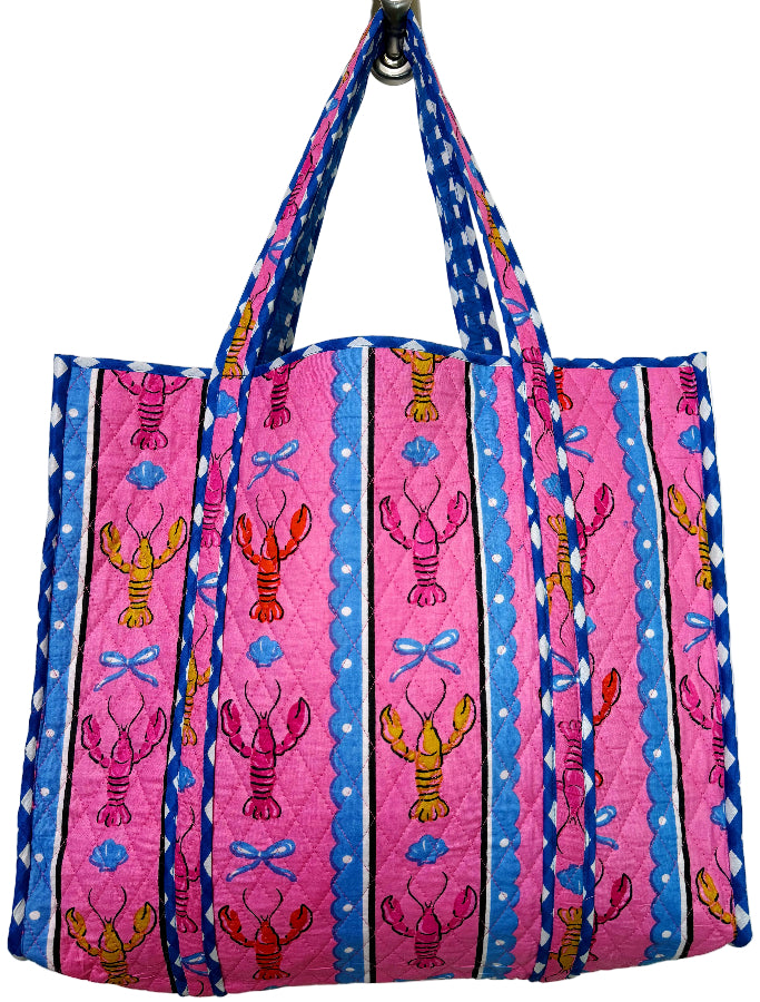 Folklore Couture Quilted Cotton Totes - 17.5" x 17.5"