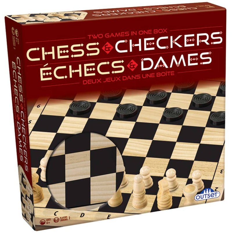 Outset Classic Chess & Checkers Game Set