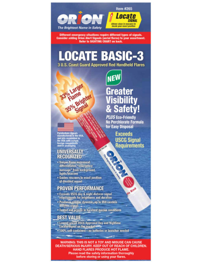 Orion Handheld Signal Flares (Red) - 3 pc.