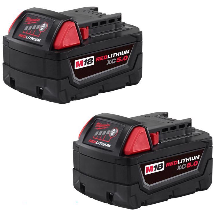 Milwaukee M18 18V RedLithium Batteries - 2Ah to 8Ah