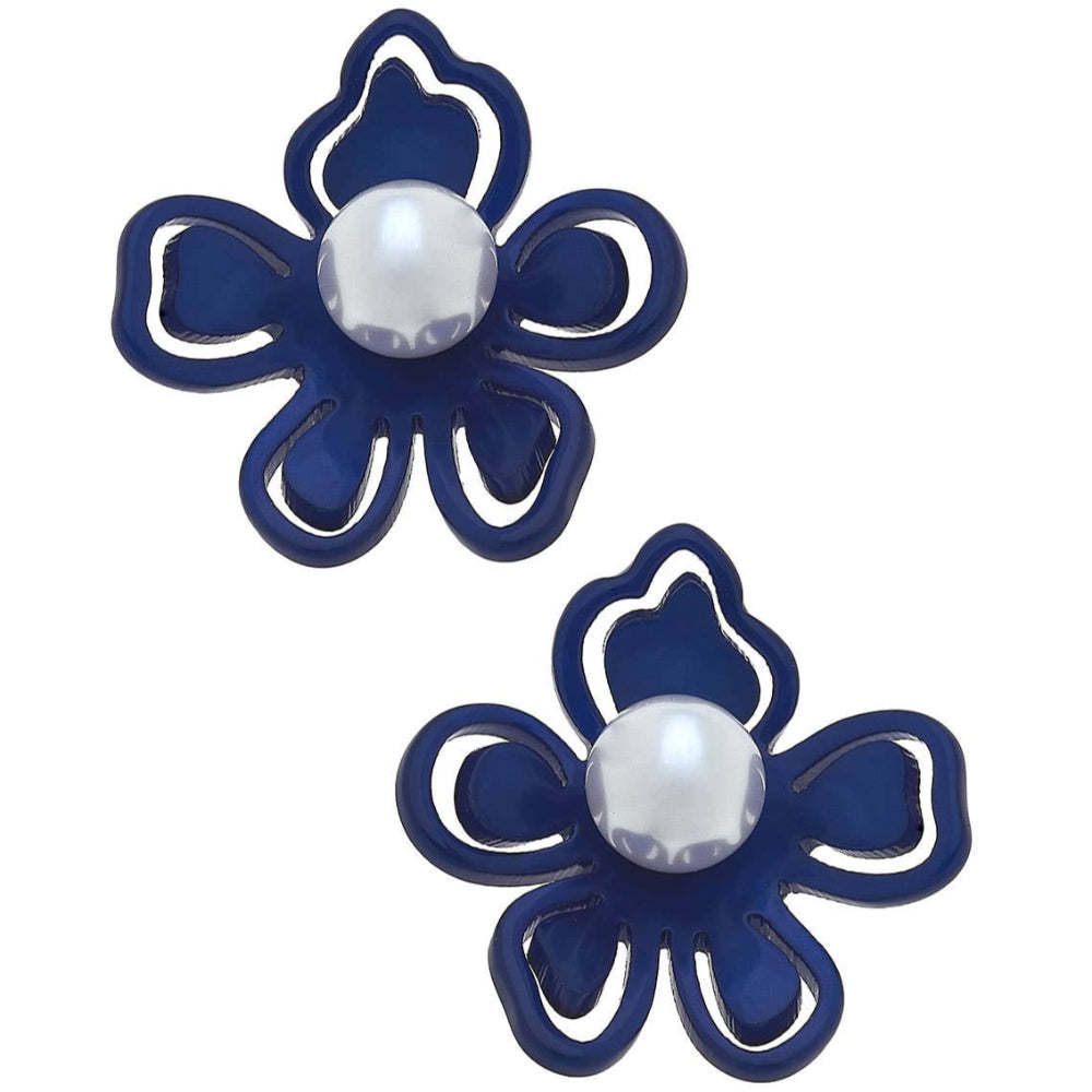 Canvas Style Julia Resin Flower-Shaped Stud Earrings