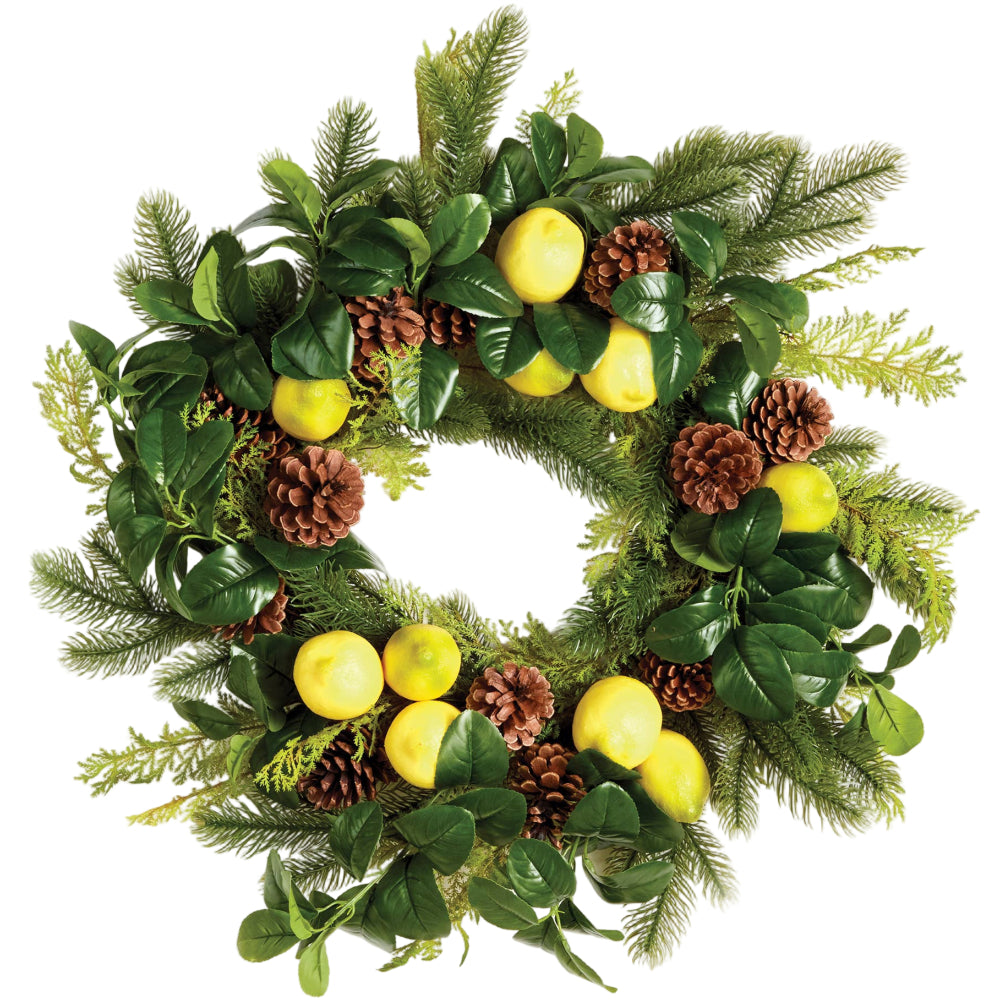 Napa Lemon & Pinecone Wreath - 20"