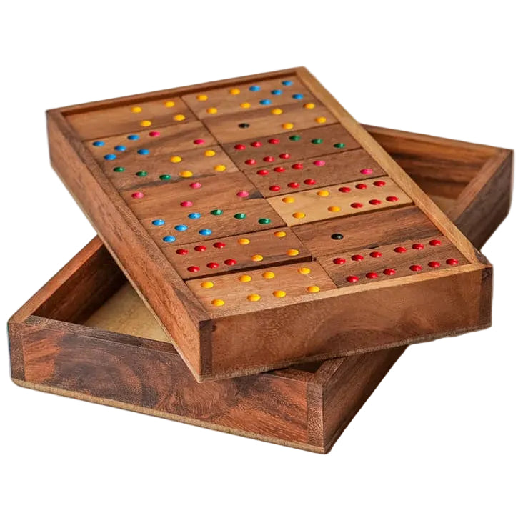 Verve Mango Wood Dominoes Game Set