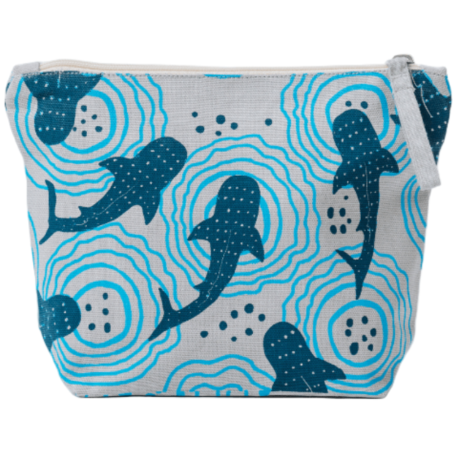 Sand Cloud Cotton Canvas Zipper Pouch - 7" x 9.5"