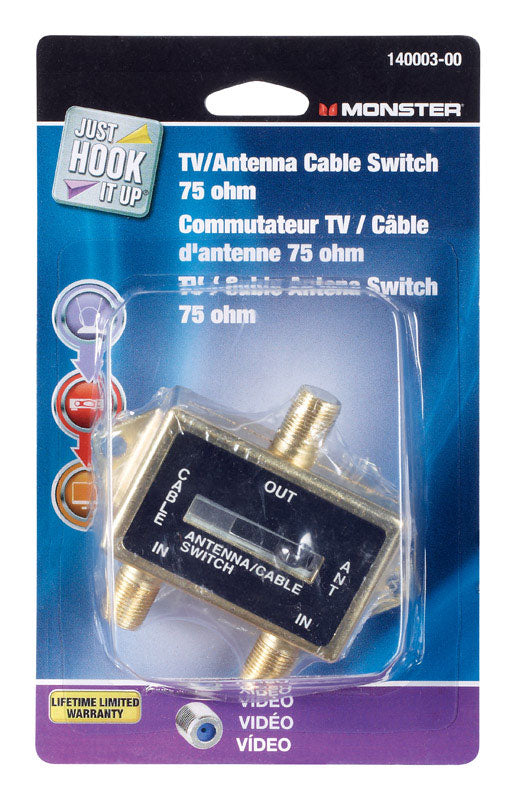 Monster 2 Way Indoor TV Antenna Cable Switch