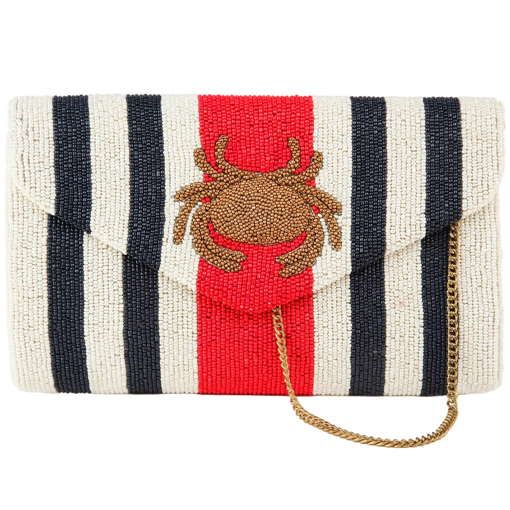 Tiana Designs Handmade Beaded Clutch Bag - 6.5" x 10.3"