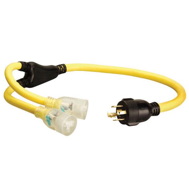 Coleman 10/4 STOW 250V Generator Cord/Y-Splitter - 3'
