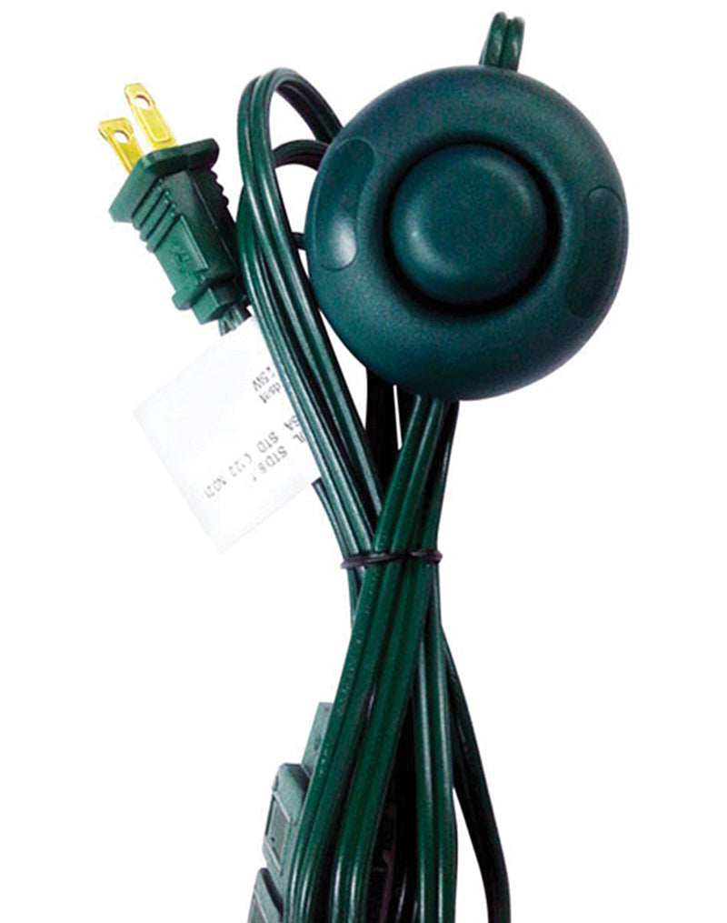 Home Plus Indoor Extension Cord w/ Foot Switch (Green) - 6'