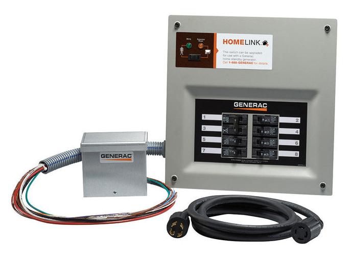 Generac HomeLink Generator Transfer Switch Panel - 30A / 8 Circuit