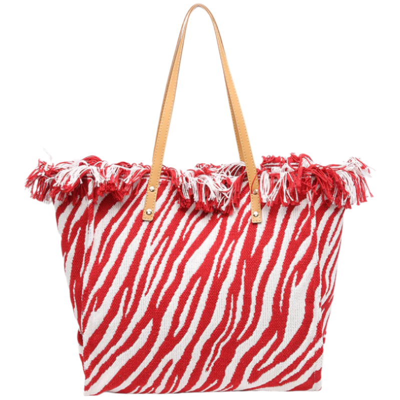 Jen & Co. Madison Hand-Woven Cotton Fringe Tote
