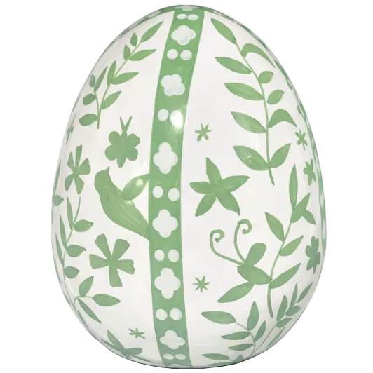 Enchanted Home Green & White Trellis Egg - 4" & 5"