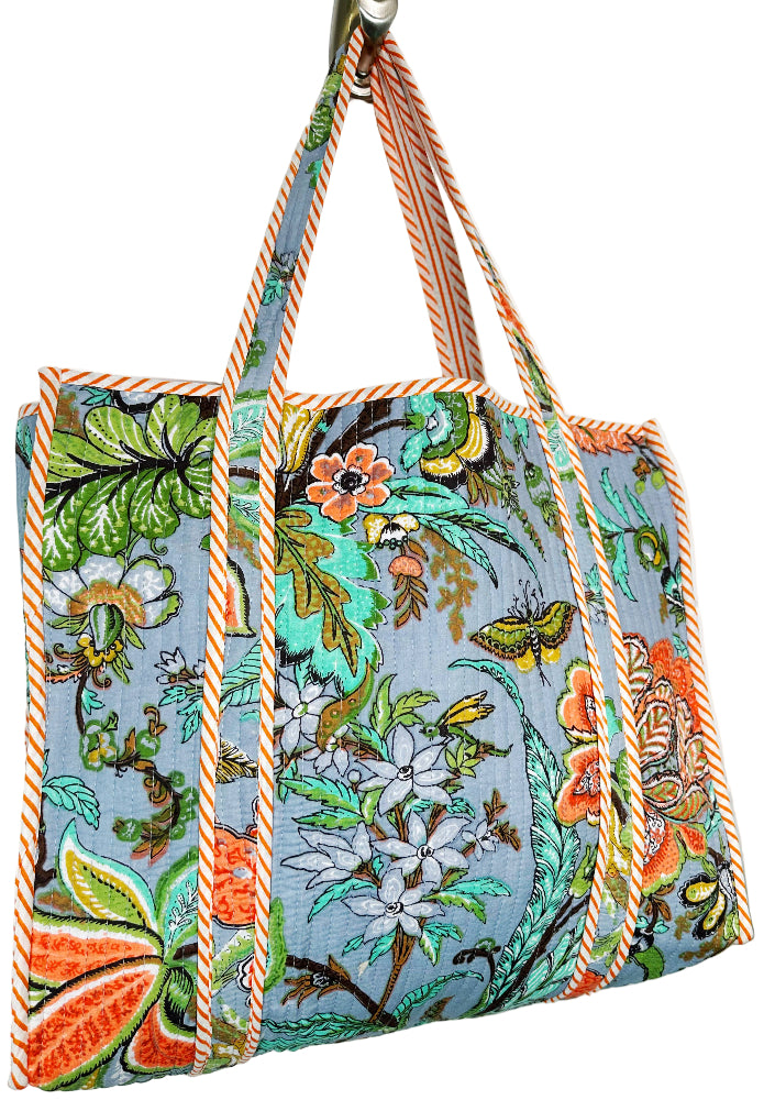 Folklore Couture Quilted Cotton Tote
