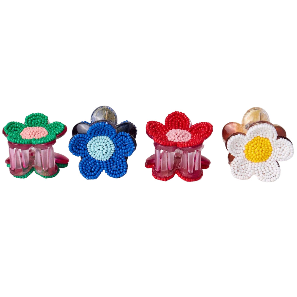 Ink + Alloy Molly Beaded Floral Hair Clips