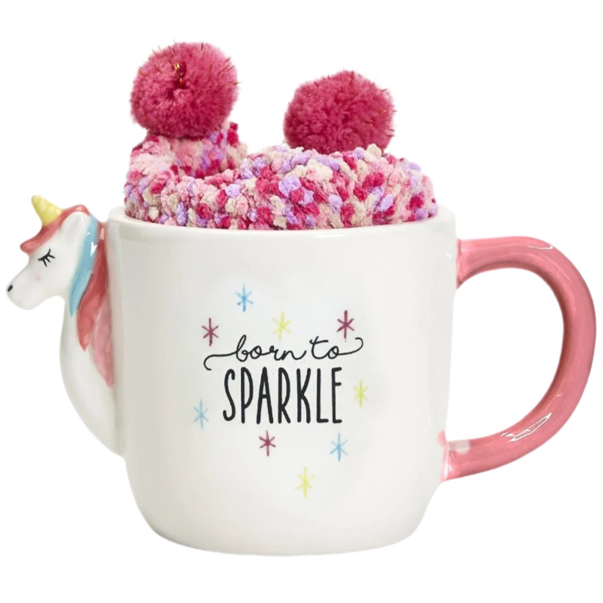 Ceramic Unicorn Mug & Pom-Pom Socks Gift Set