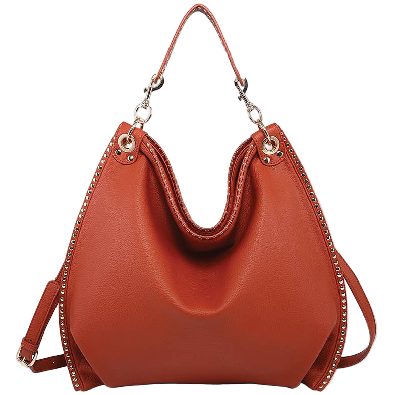 Jen & Co. Carly Studded Slouchy Hobo Bag