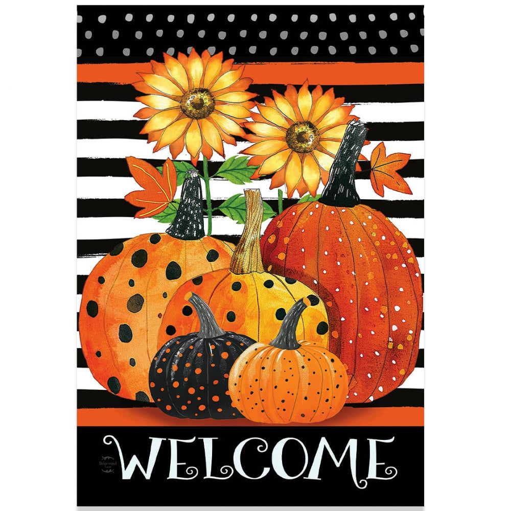 Briarwood "Welcome" Pumpkins Garden Flag - 12.5" x 18"