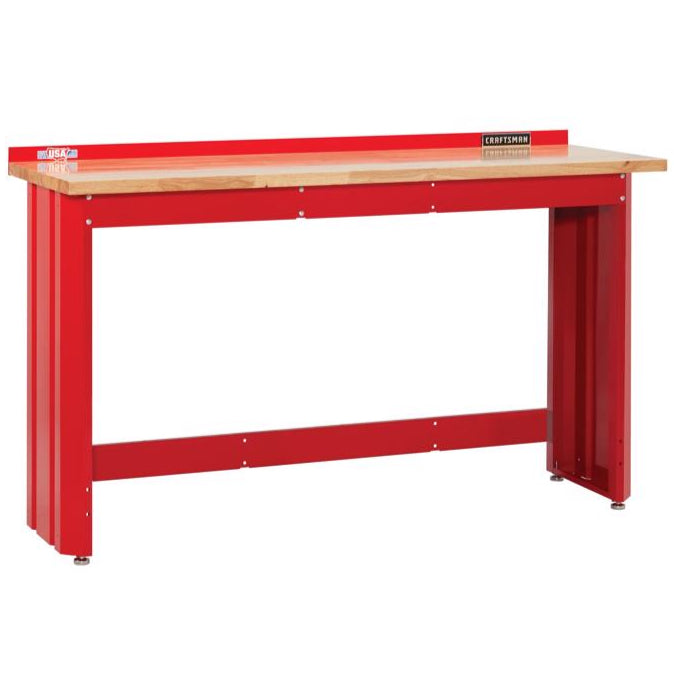 Craftsman Workbench w/ Butcher Block Top - 24" x 72" x 41.25"
