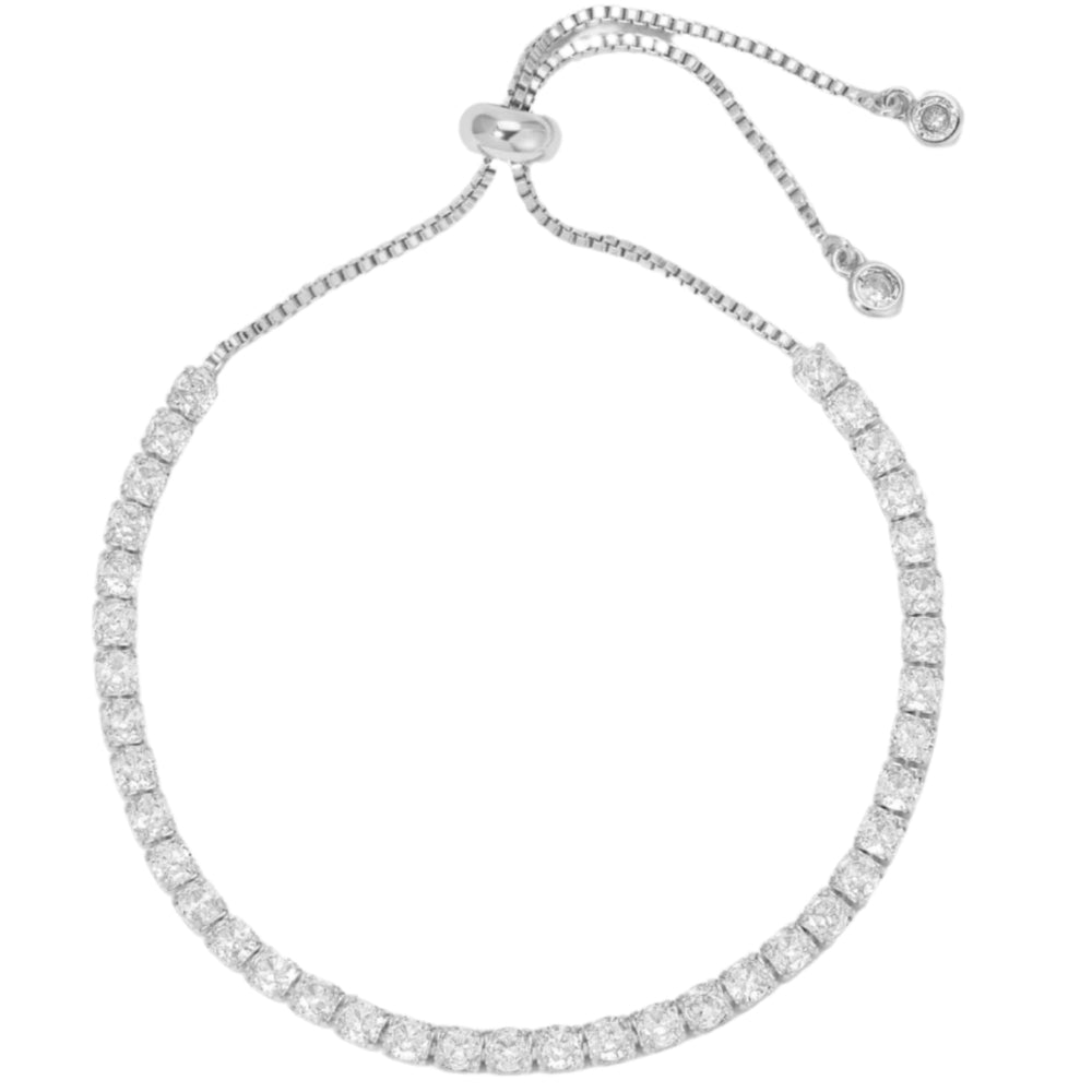 Splendid Iris Rhinestone Pulley Tennis Bracelet