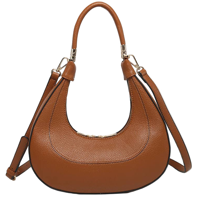 Jen & Co. Clara Vegan Leather Crescent Shoulder Bag