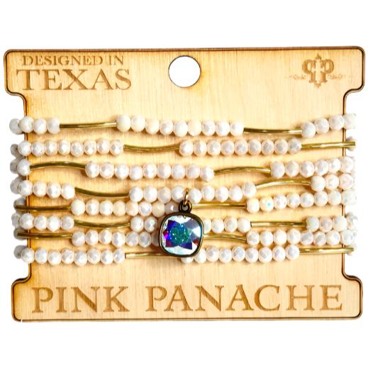 Pink Panache Beaded Bracelet Set - 8 pc.