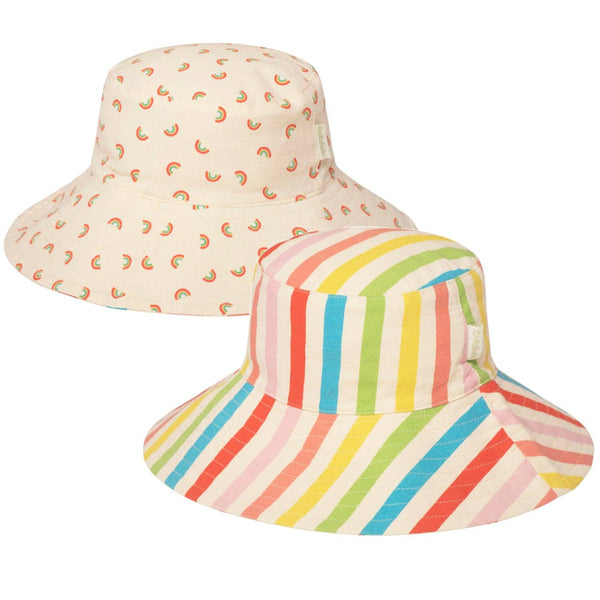 帽子 MULTICOLOR STRIPES BUCKET HAT YYHWHJDE Rainbow Flag Printing Reversible Bucket Hat