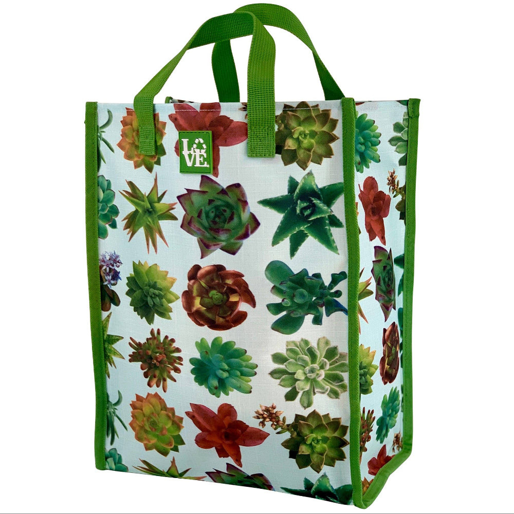 Love Bags "Love Sack" Ultra Durable PEVA-Coated Grocery Totes - 15" x 11" x 6"