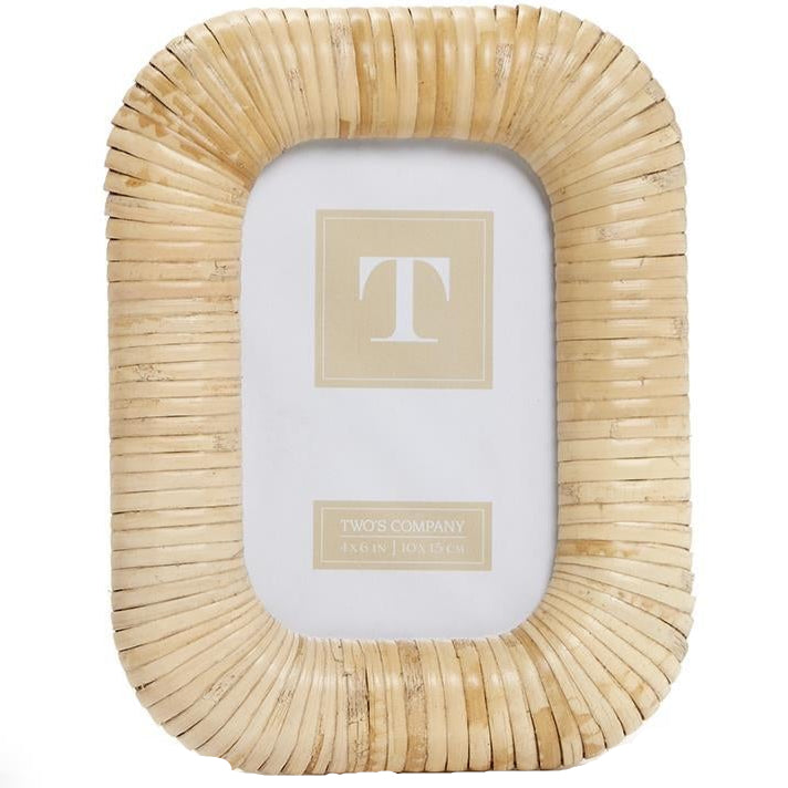 Woven Rattan Rounded Edge Photo Frame