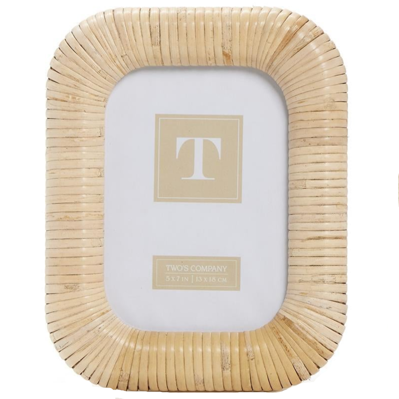 Woven Rattan Rounded Edge Photo Frame