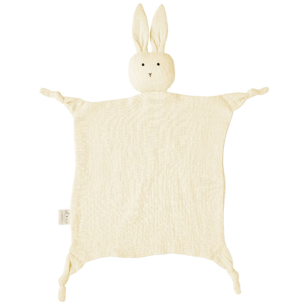 Ali + Oli Muslin Cotton Bunny Security Blanket - 14" x 14"