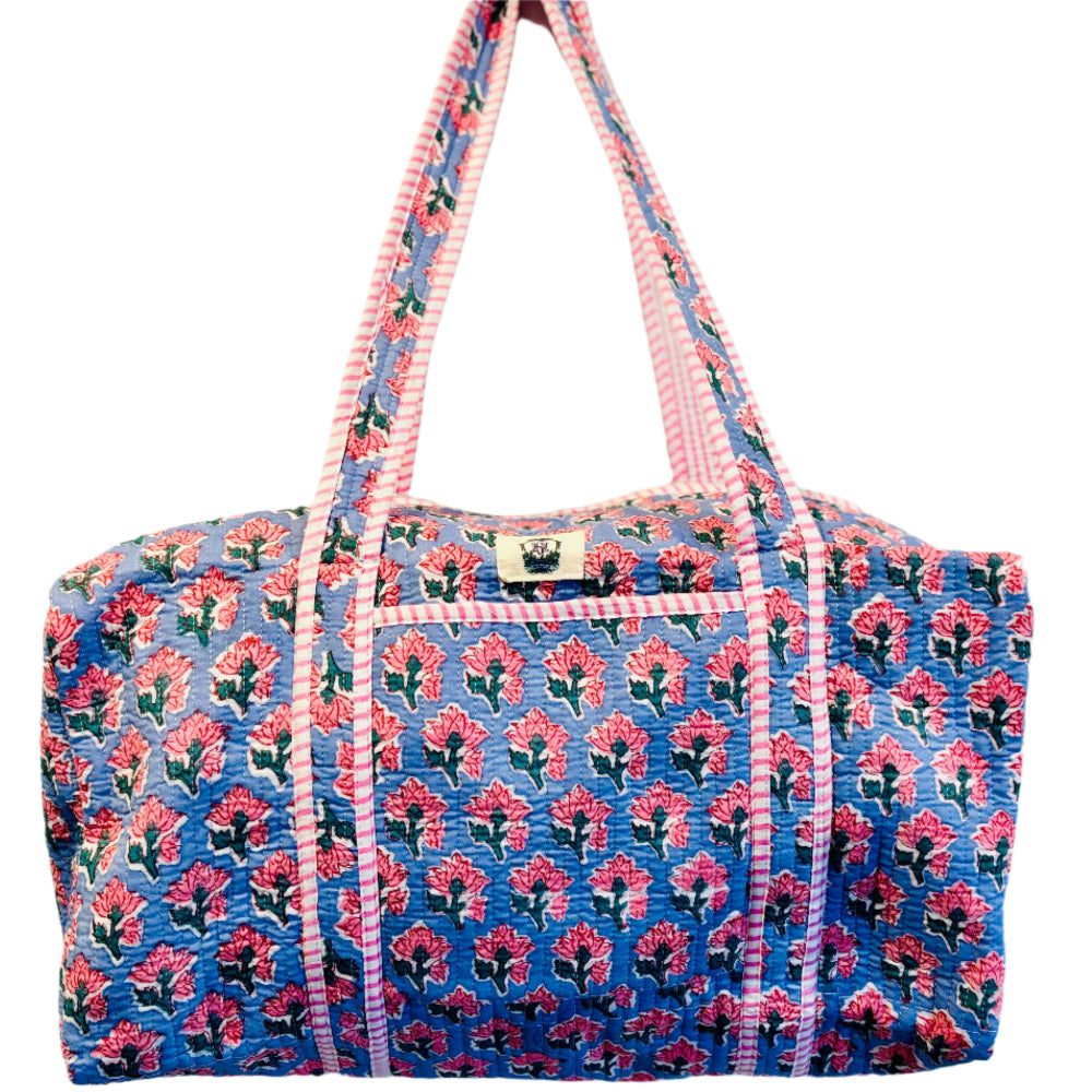 Heart of Grace Quilted Cotton Duffel Bags - 10" x 10" x 19"