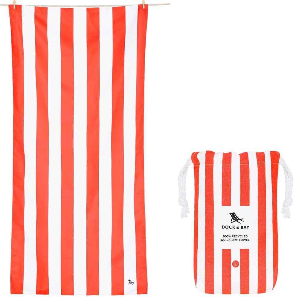 Dock & Bay Quick-Dry Cabana Stripe Beach Towels - 63" x 35"